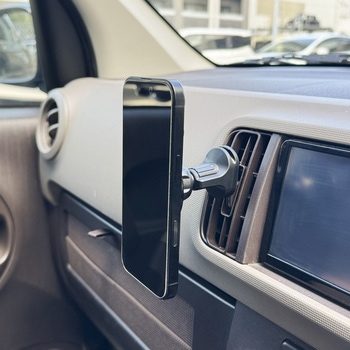 MagSafe対応 車載ホルダー エアコン吹き出し口用 ブラック MagSafe非対応機種・ケースも使える - Smart Stock