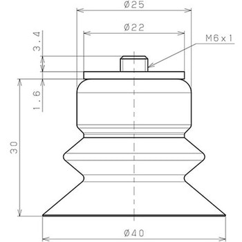 真空パッドベローズタイプパッドネジ付きセット PISCO(ピスコ)
