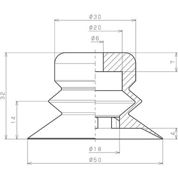 真空パッドベローズタイプ PISCO(ピスコ)