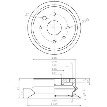 真空パッドベローズタイプ PISCO(ピスコ)