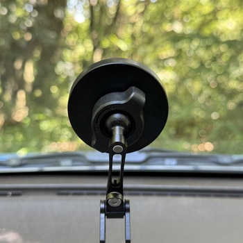 MagSafe対応 車載ワイヤレス充電器 ダッシュボード用 粘着固定 ロングアーム Bタイプ ブラック MagSafe非対応機種・ケースOK - Smart Stock