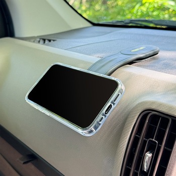 MagSafe対応 車載ワイヤレス充電器 ダッシュボード用 粘着固定 フレキシブルアーム ブラック MagSafe非対応機種・ケースも使える - Smart Stock