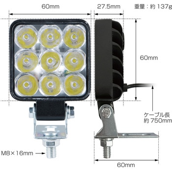 LEDミニワークランプ 角型 15W JET INOUE(ジェットイノウエ)