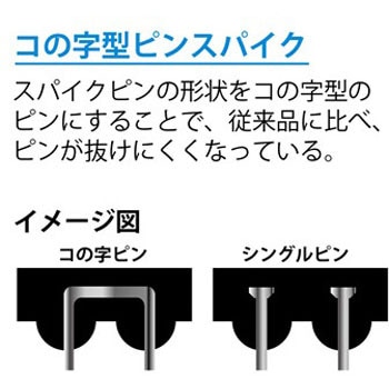 錆びにくく抜けにくい ステンレス製ピンスパイクブーツ オカモト