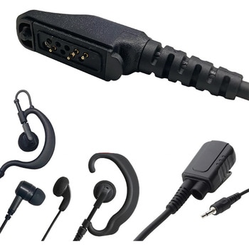 選べる トランシーバー用 イヤホンマイク アイコム ICOM (IC-DU65C、IC-DPR6、IC-DPR7S等 対応) 登録局 分離型 イヤホン マイク トランシーバー 無線機 インカム 用 ウェッジ