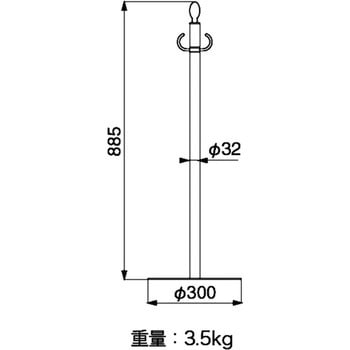 フロアパーティションポール シロクマ