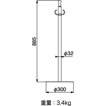 フロアパーティションポール - シロクマ