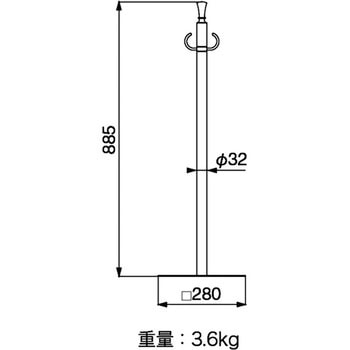 フロアパーティションポール シロクマ