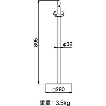 フロアパーティションポール シロクマ