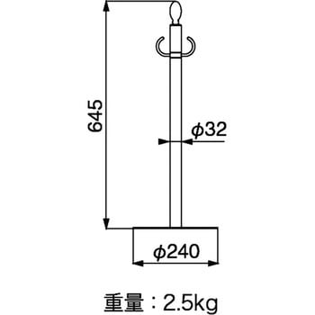 フロアパーティションポール シロクマ