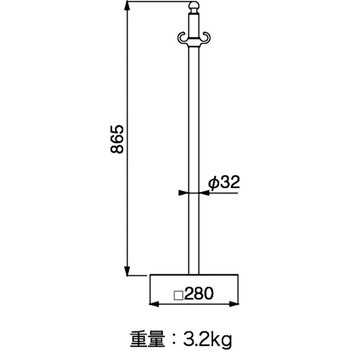 フロアパーティションポール シロクマ