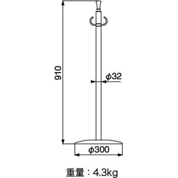 フロアパーティションポール シロクマ