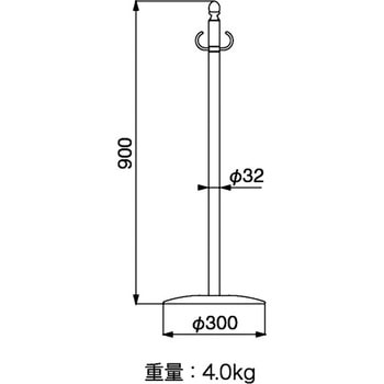 フロアパーティションポール シロクマ