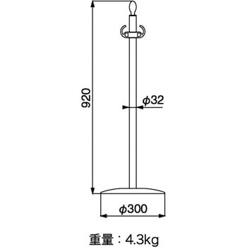 フロアパーティションポール シロクマ