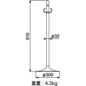 フロアパーティションポール シロクマ