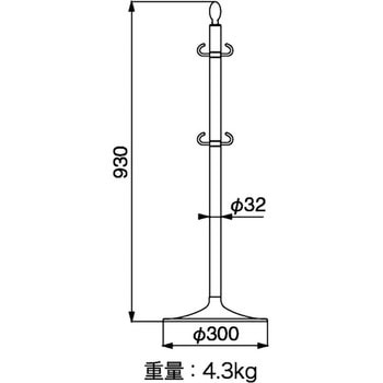 フロアパーティションポール シロクマ