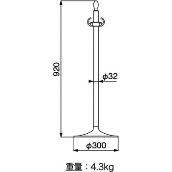 フロアパーティションポール シロクマ