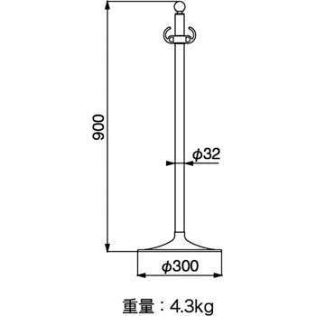 フロアパーティションポール シロクマ