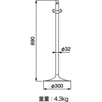 フロアパーティションポール シロクマ