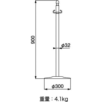 フロアパーティションポール シロクマ