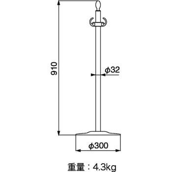 フロアパーティションポール シロクマ