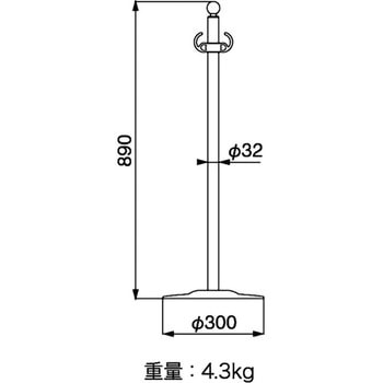 フロアパーティションポール シロクマ