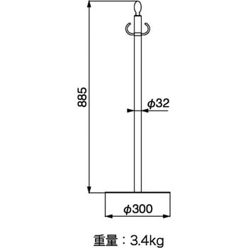 フロアパーティションポール シロクマ