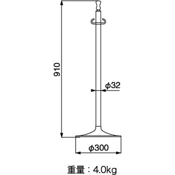 フロアパーティションポール シロクマ