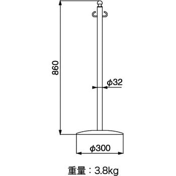フロアパーティションポール シロクマ