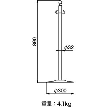 フロアパーティションポール シロクマ