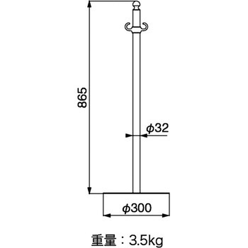 フロアパーティションポール シロクマ