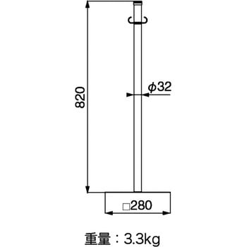 フロアパーティションポール シロクマ