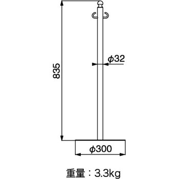 フロアパーティションポール シロクマ