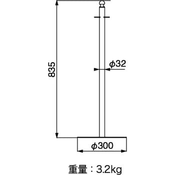 フロアパーティションポール シロクマ