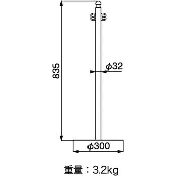 フロアパーティションポール シロクマ