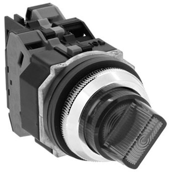 Φ30 亜鉛ダイカスト製シリーズ ASLD形 照光セレクタスイッチ (LED) 45°3ノッチ IDEC(和泉電気)