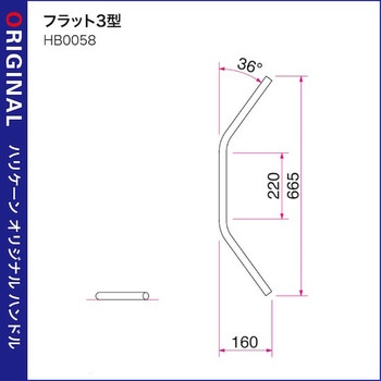 フラット3型 ハンドルSET ハリケーン