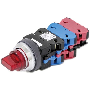 Φ30シリーズ ASLN形 LED照光セレクタスイッチ 45°3ノッチ 2a-2b IDEC(和泉電気)