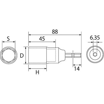 電動ドリル用コンパクトソケット トップ工業