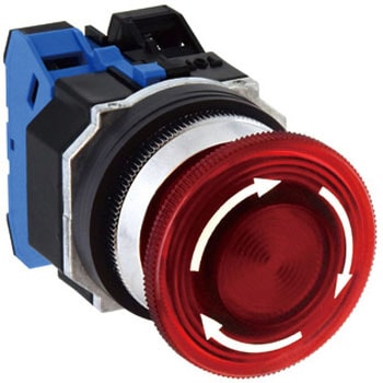 Φ30 亜鉛ダイカスト製シリーズ 照光押しボタンスイッチ (大形プッシュロックターンリセット形 LED) IDEC(和泉電気)