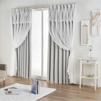 ふんわり・2重レイヤードカーテン・2級遮光 - ユニベール