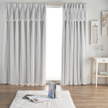 ふんわり・2重レイヤードカーテン・2級遮光 - ユニベール