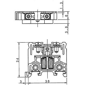 BN1U-20WPN50 BN1U形 ねじアップ形ターミナルブロック 1セット(50個 