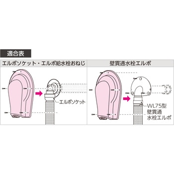 スポットカバー 壁貫通エルボ(大) オンダ製作所