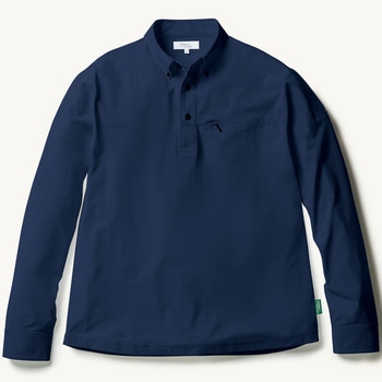 長袖ボタンダウンポロ胸ポケ - 桑和