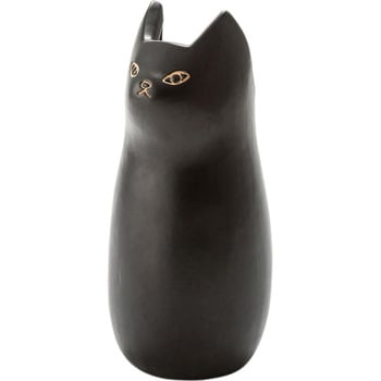 傘立て シンプル 陶器 マット コンパクト スリム ねこ 猫 かわいい ホームテイスト