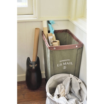 傘立て シンプル 陶器 マット コンパクト スリム ねこ 猫 かわいい ホームテイスト