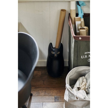 傘立て シンプル 陶器 マット コンパクト スリム ねこ 猫 かわいい ホームテイスト