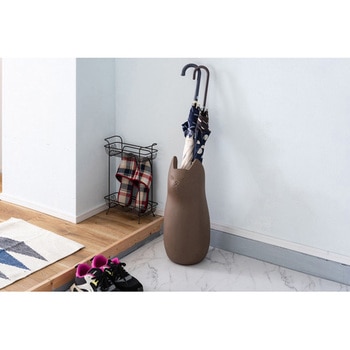 傘立て シンプル 陶器 マット コンパクト スリム ねこ 猫 かわいい ホームテイスト