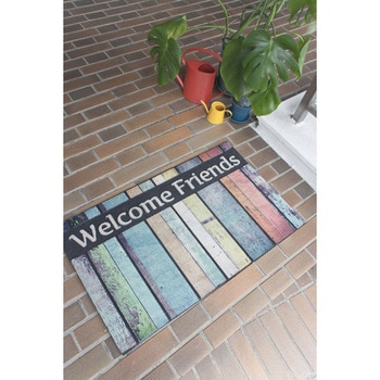 玄関マット ドアマット  約W76×D46(厚み:7mm) - ホームテイスト